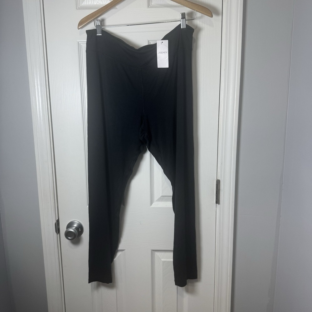 Jockey Thermal Modal Legging women's Black pants size xl NWT